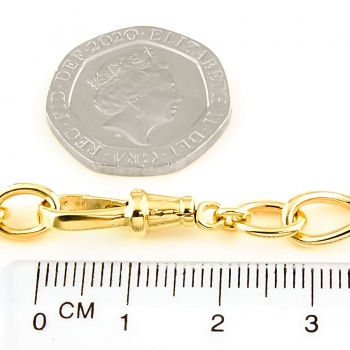 9ct gold 12.6g 8½ inch curb Bracelet